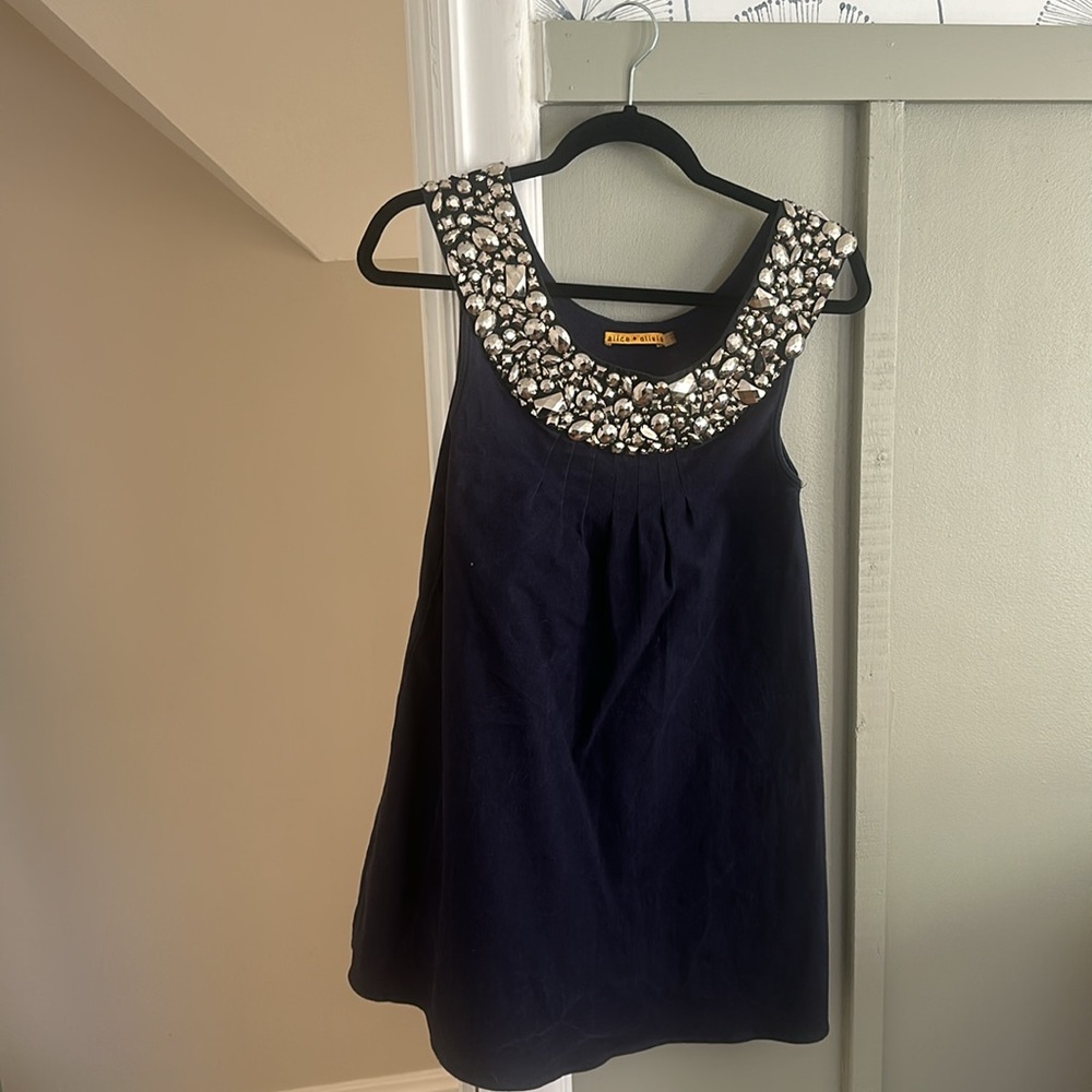 Vintage Alice and Olivia jewel detail tunic